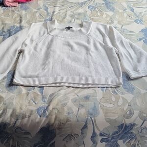 J. Crew White Crew Neck Sweater